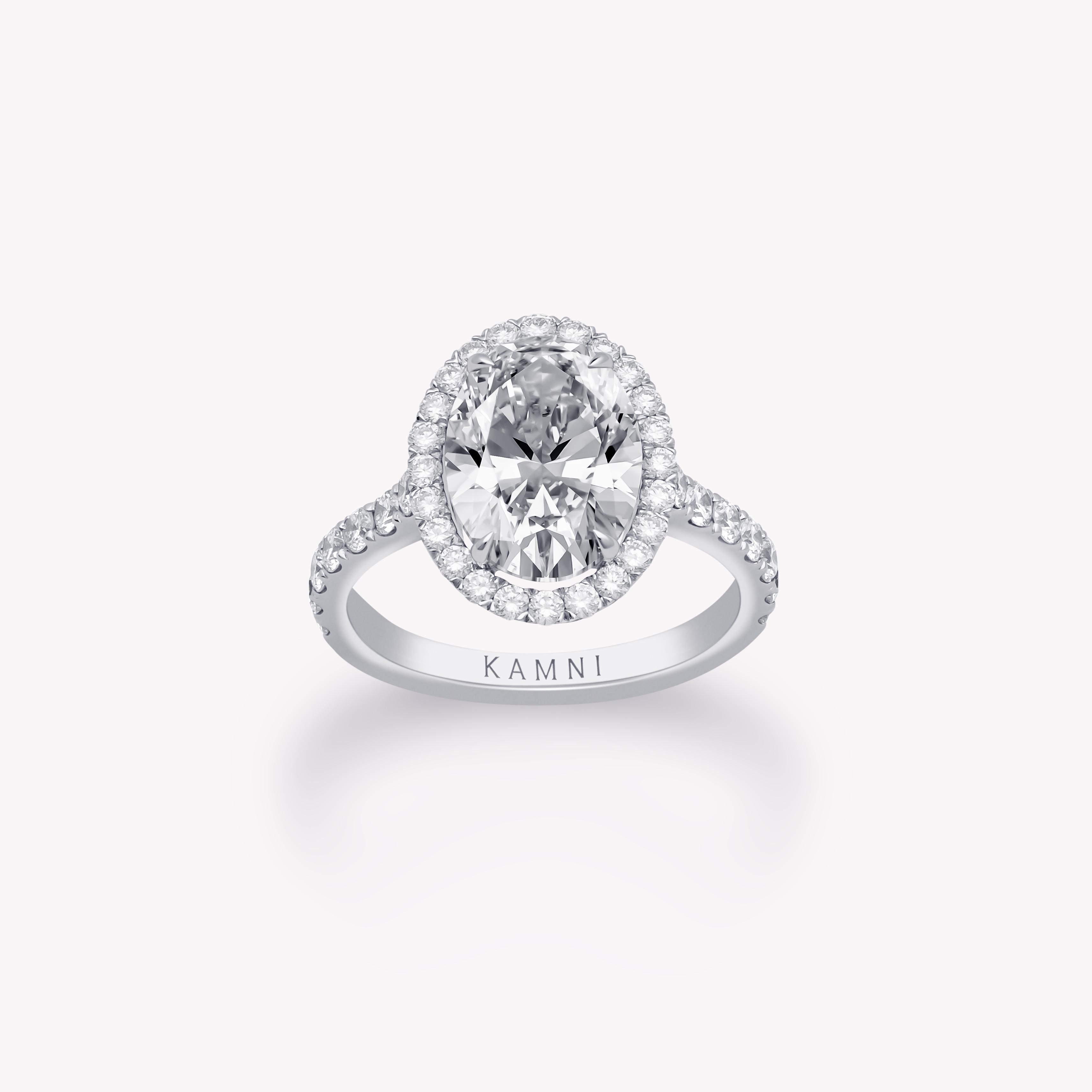 OVAL CUT PAVÉ DIAMOND RING