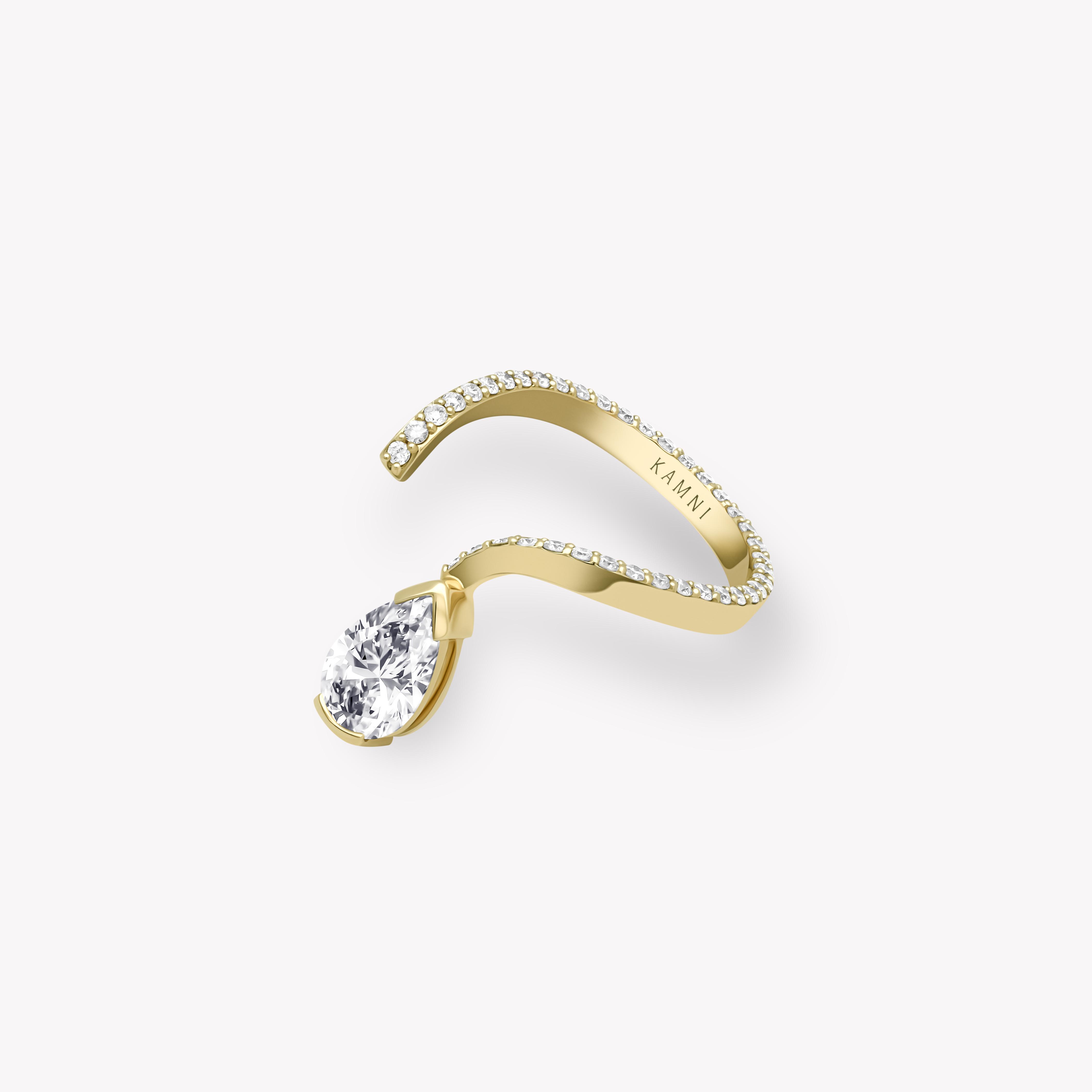 SNAKE OF LIGHT DIAMOND RING