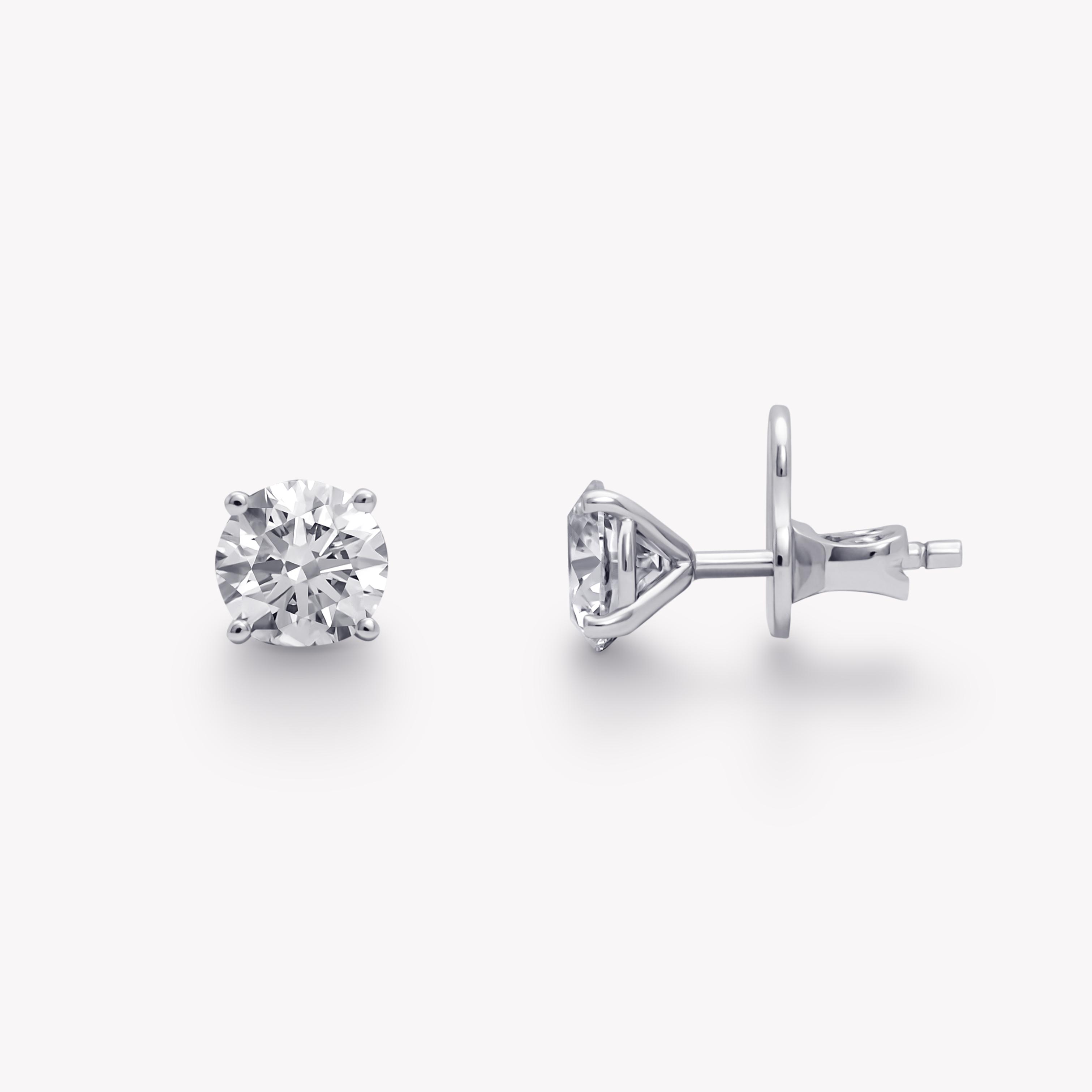 ROUND DIAMOND STUD EARRINGS