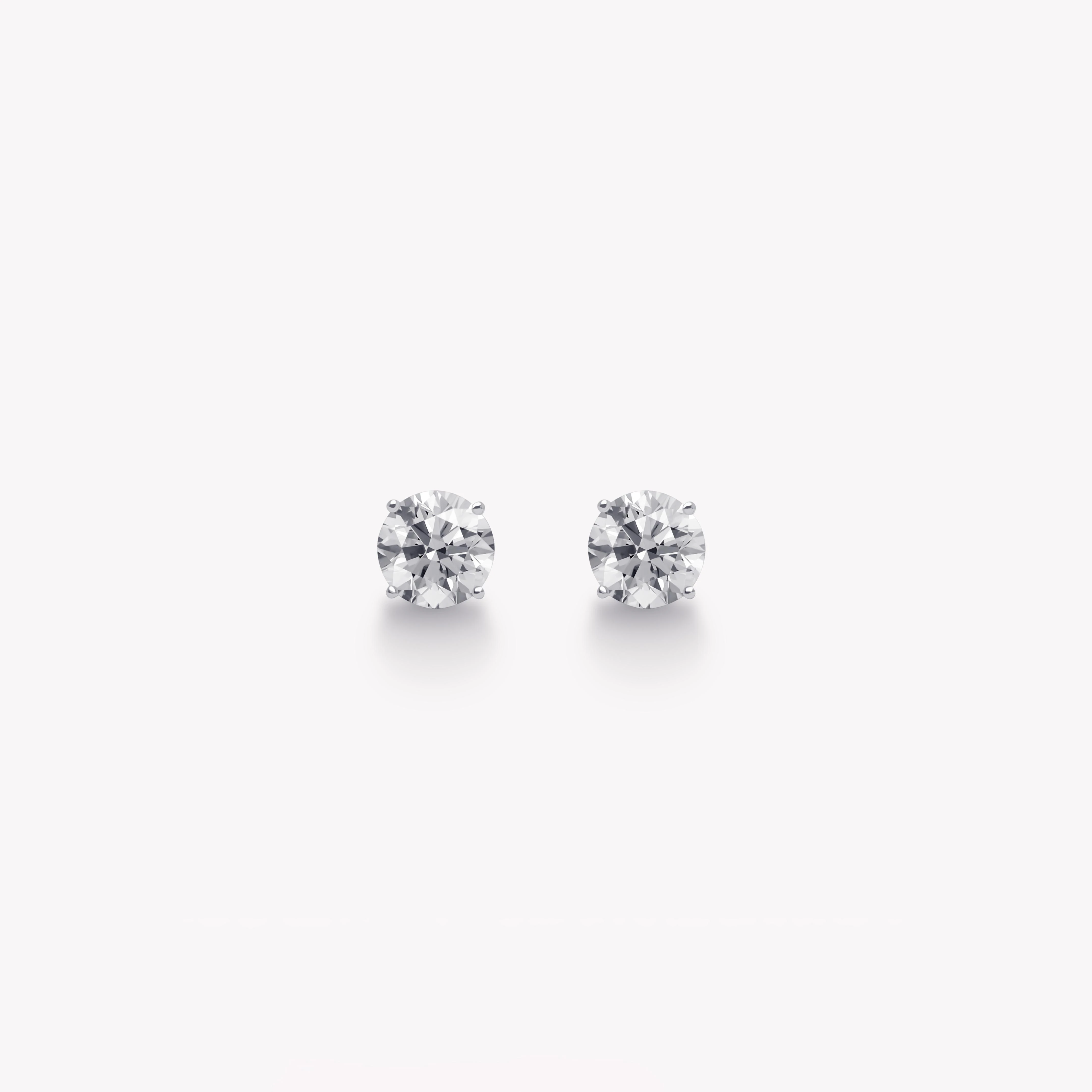ROUND DIAMOND STUD EARRINGS