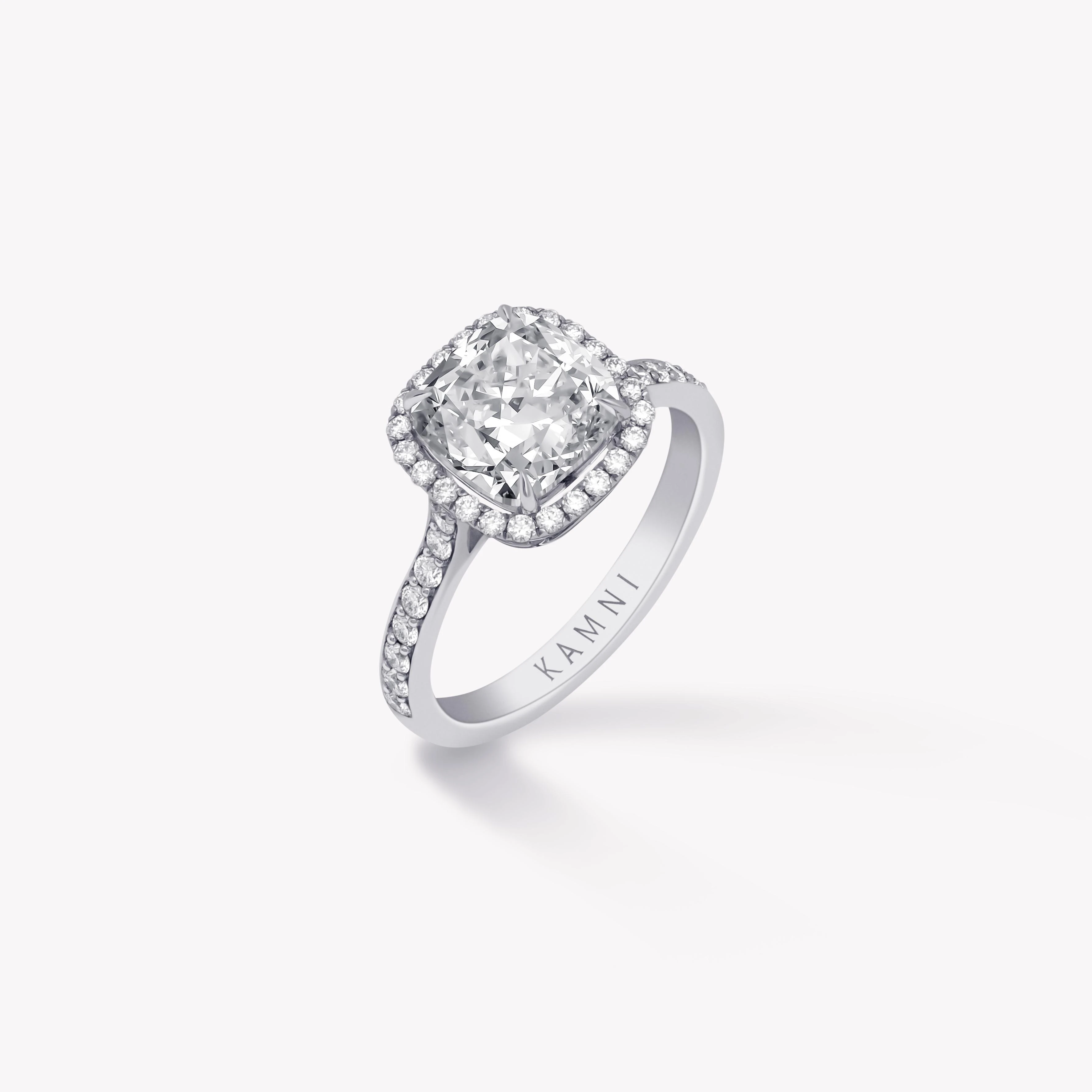 CUSHION DIAMOND HALO RING