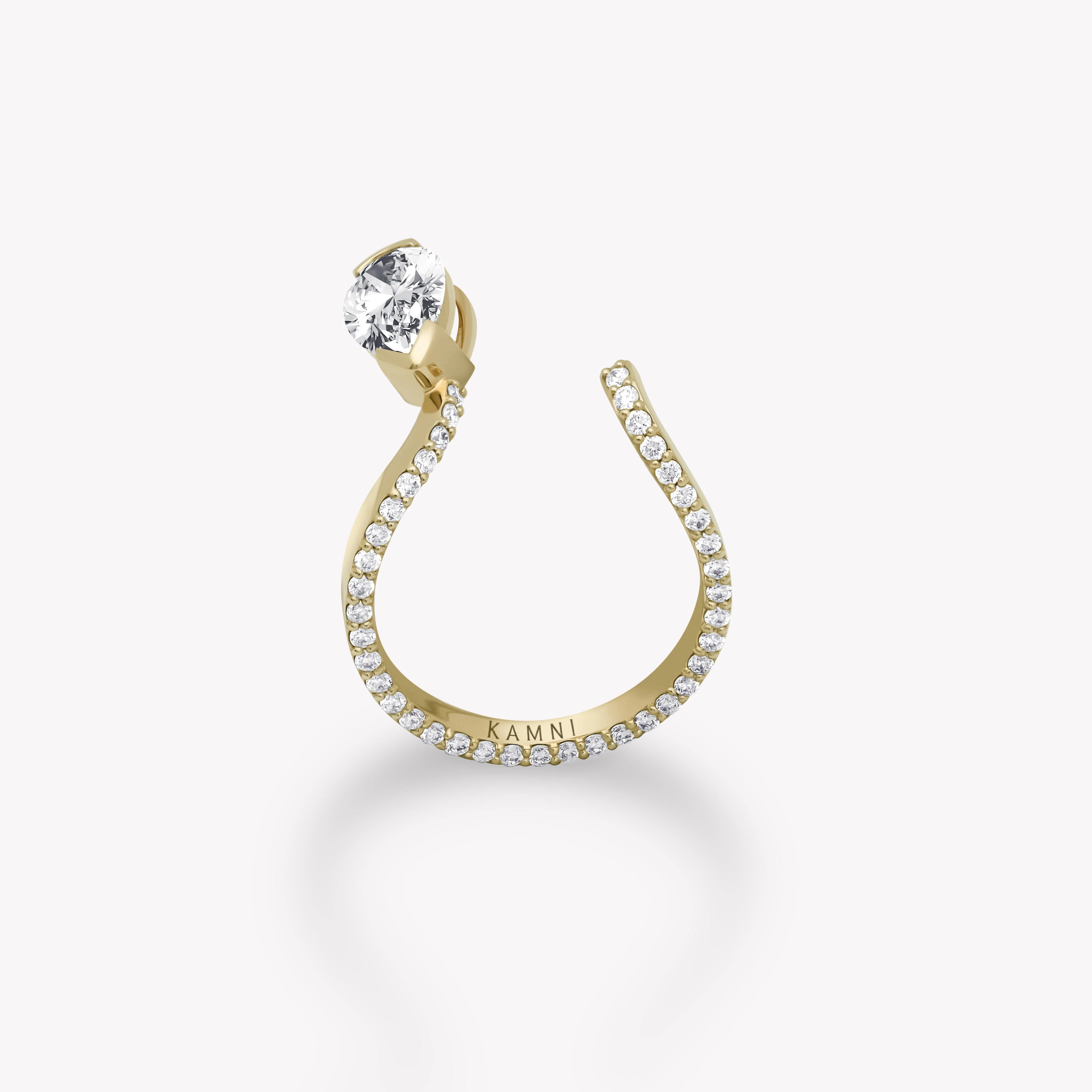 SNAKE OF LIGHT DIAMOND RING