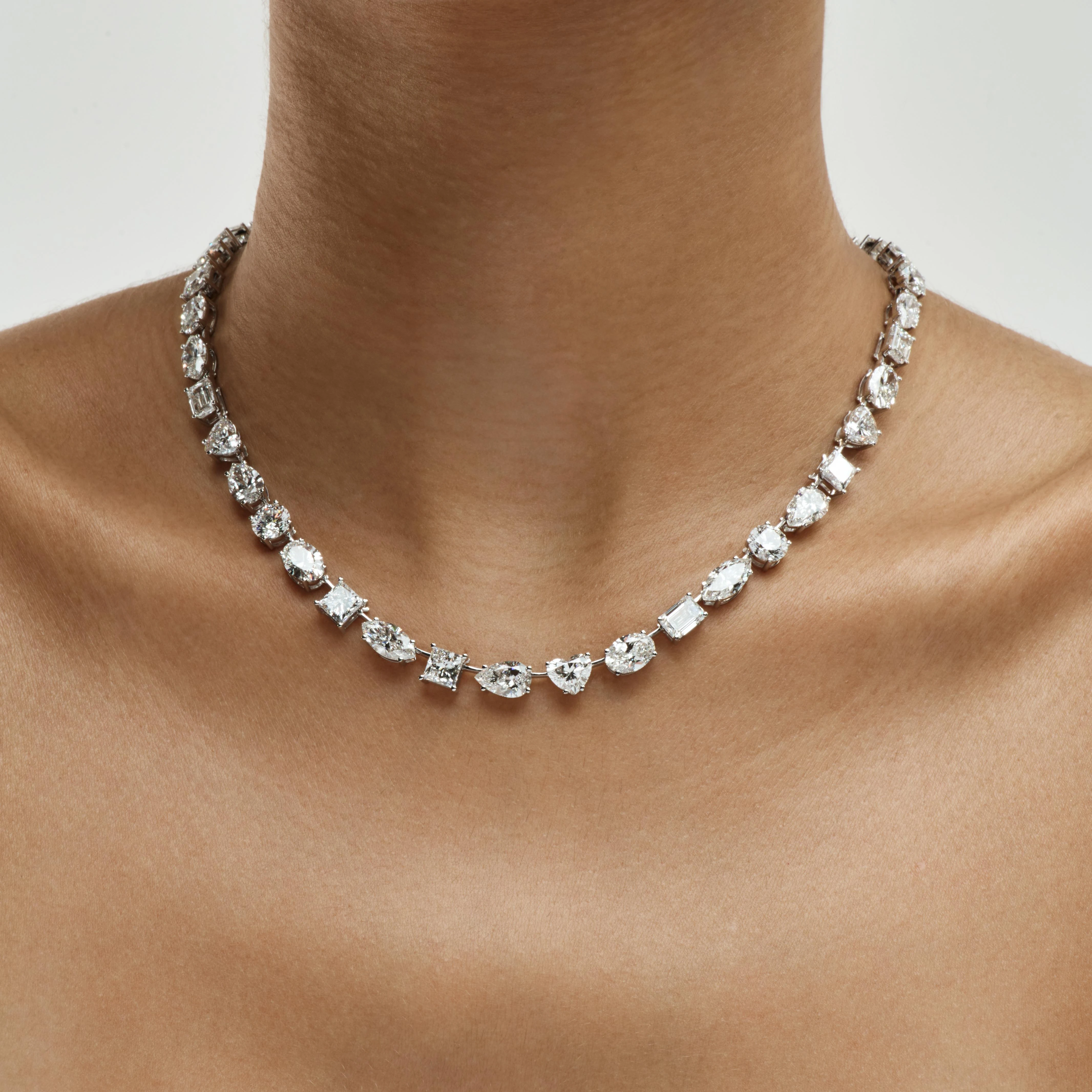 MULTI-SHAPE DIAMOND NECKLACE