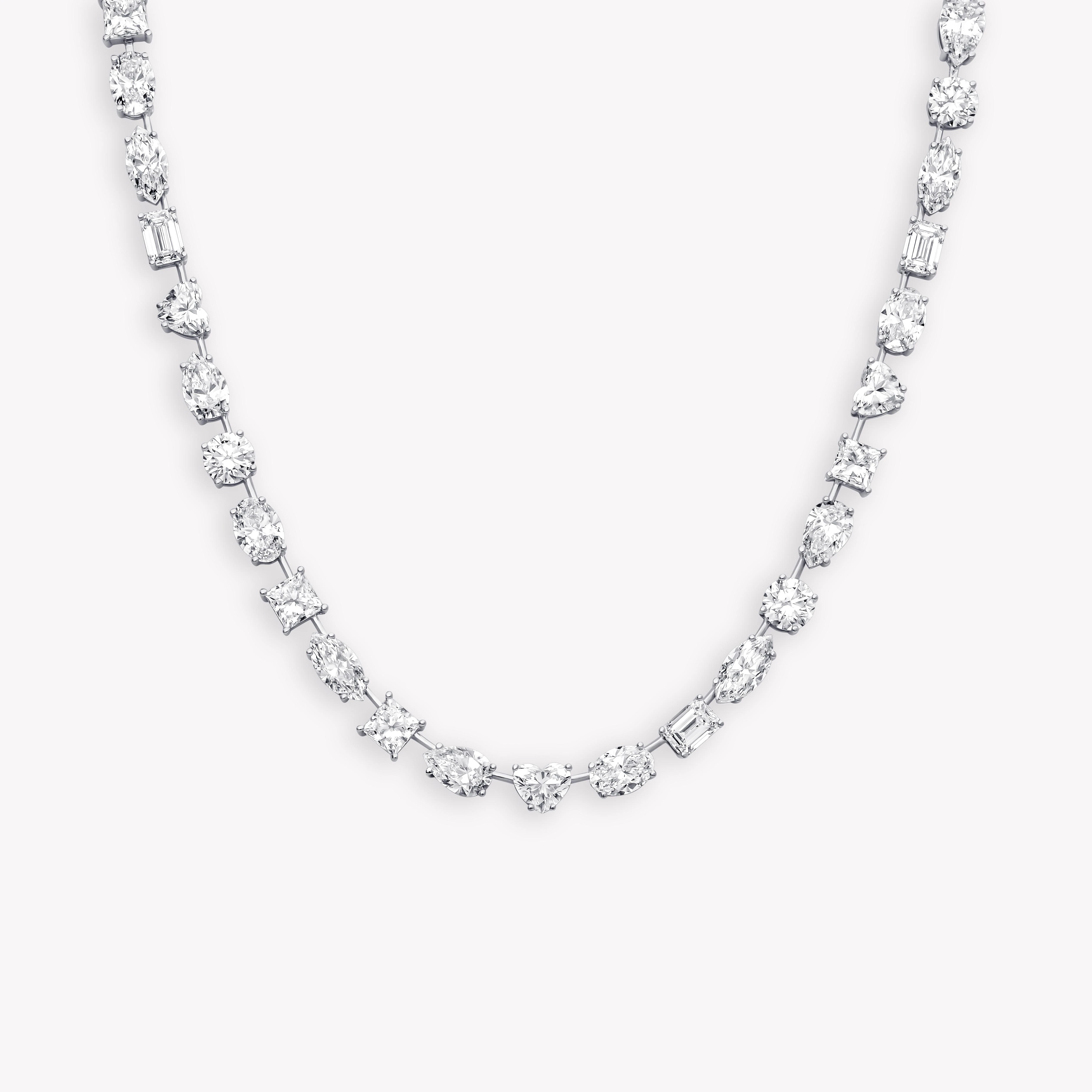 MULTI-SHAPE DIAMOND NECKLACE