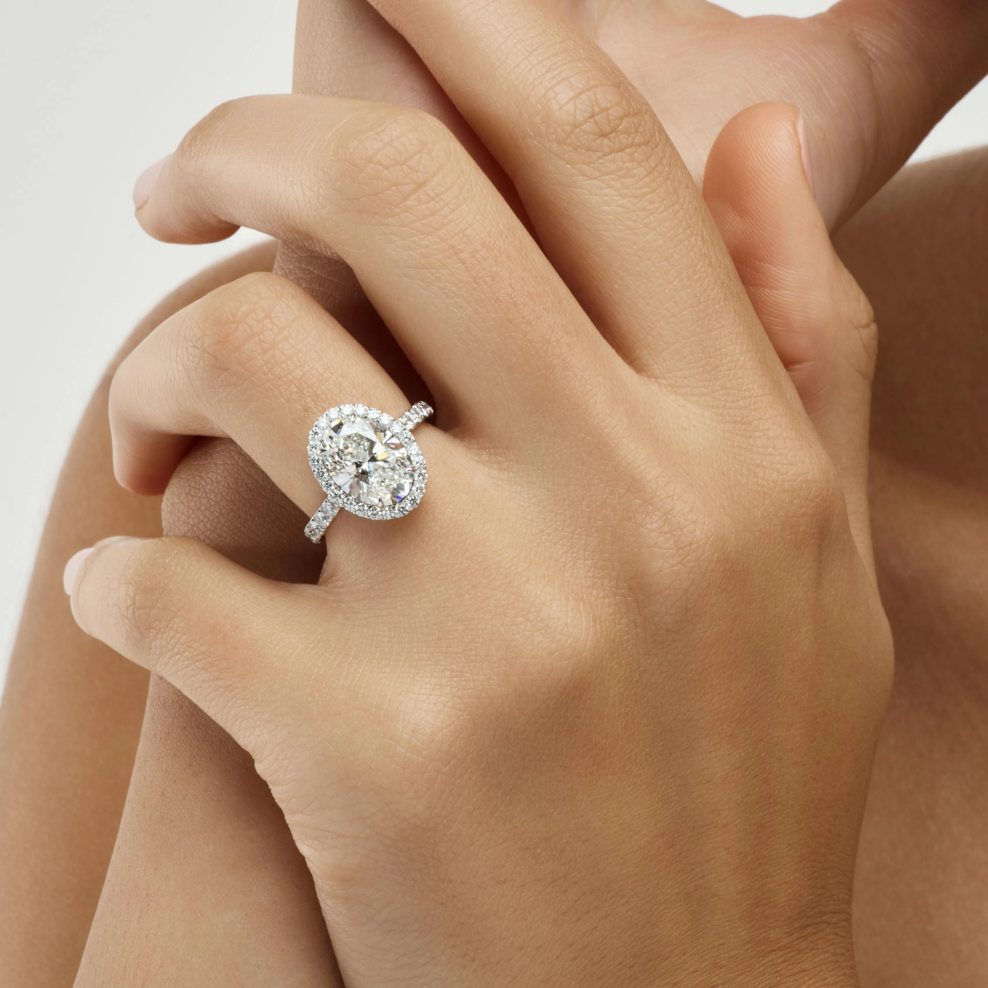 OVAL CUT PAVÉ DIAMOND RING