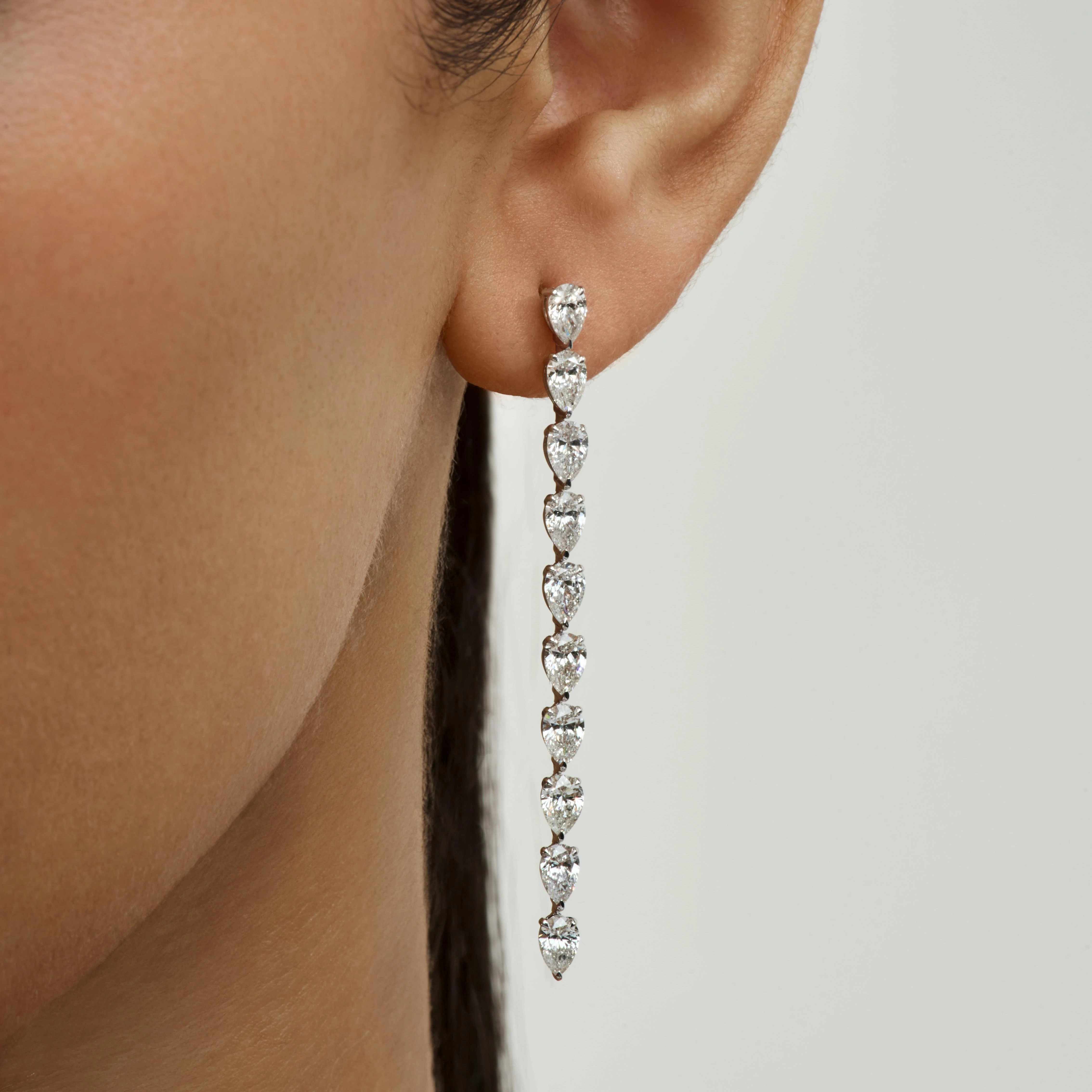 PEAR DROP DIAMOND EARRINGS