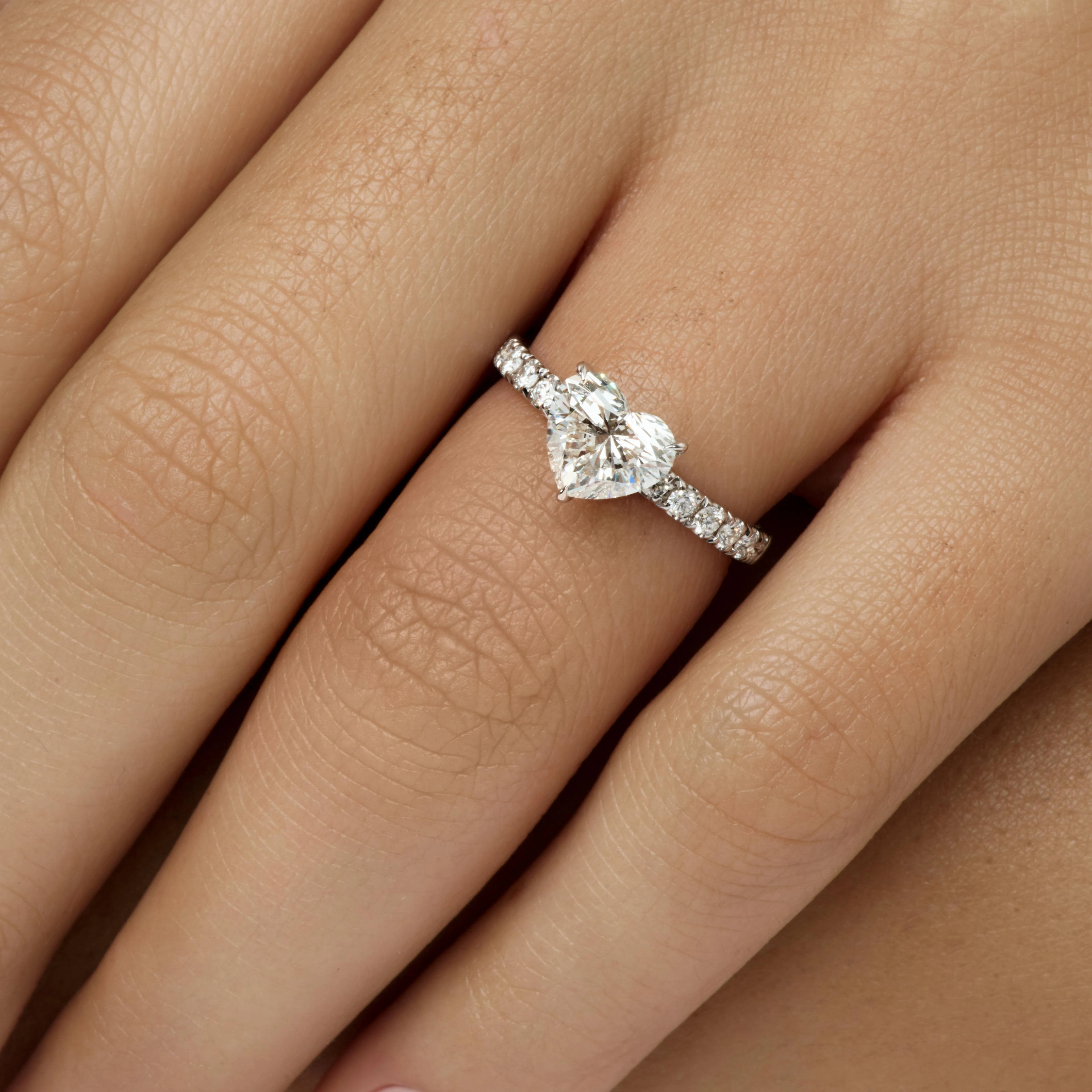 HEART CUT PAVE DIAMOND RING