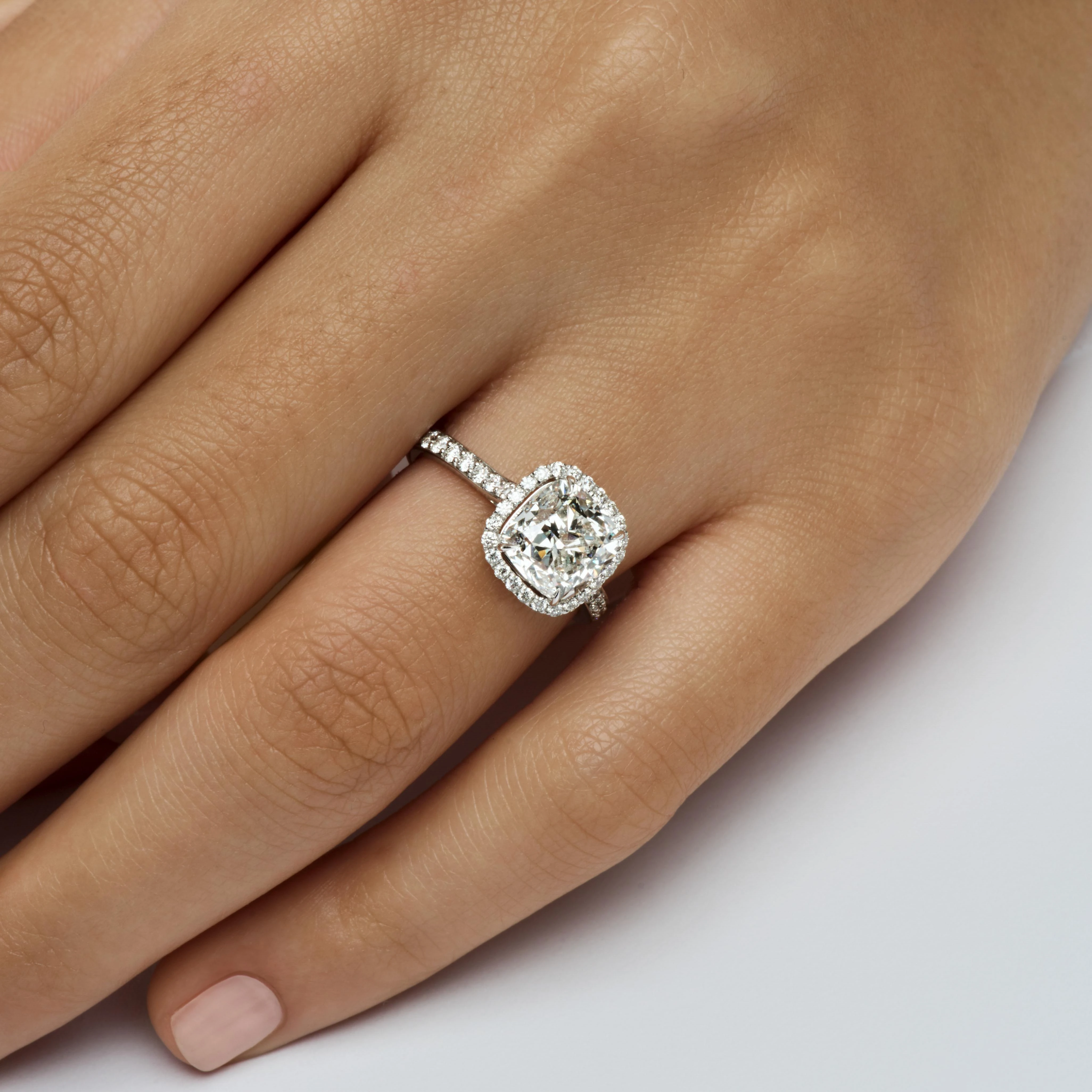 CUSHION DIAMOND HALO RING