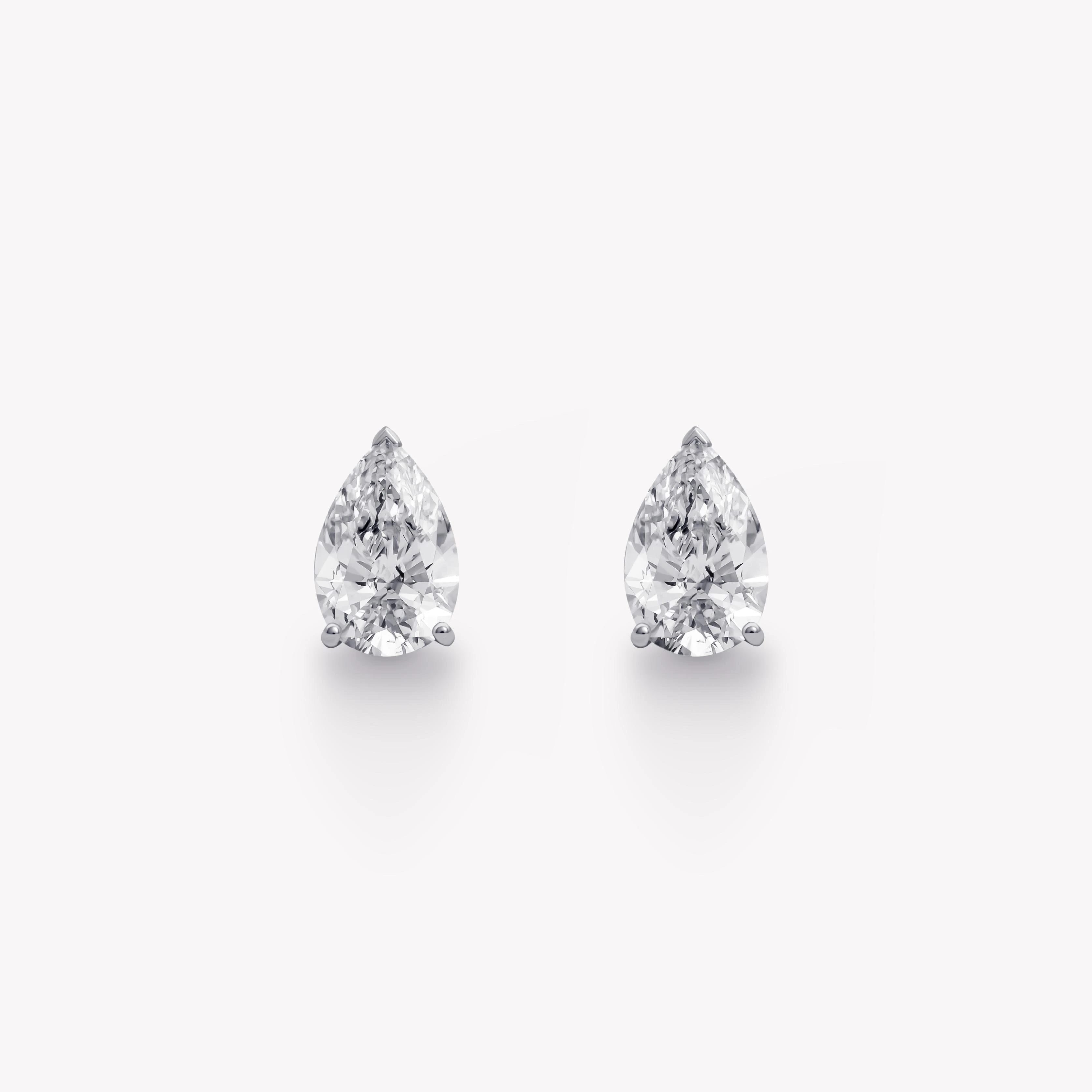PEAR DIAMOND STUD EARRINGS