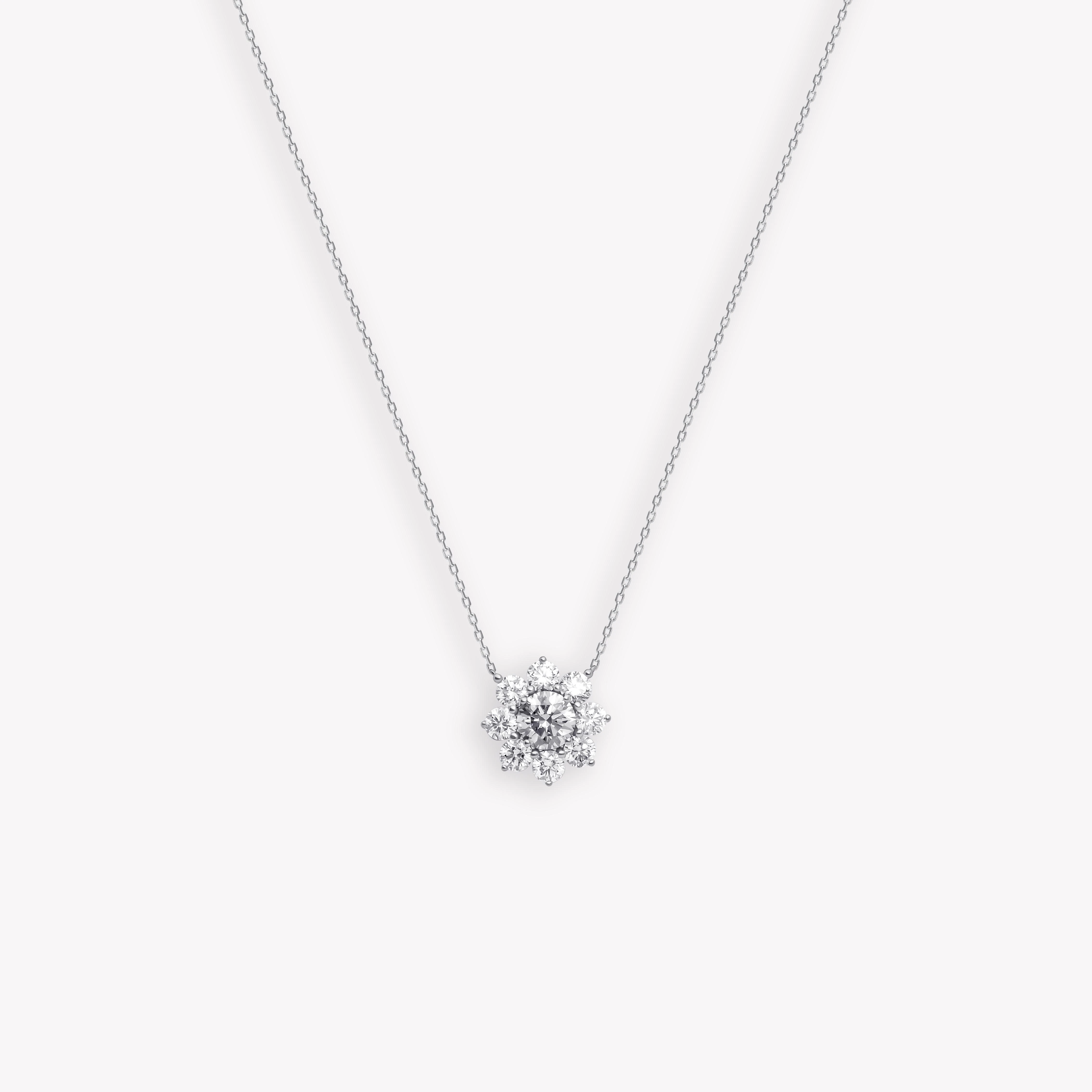FLORAL DIAMOND PENDANT 