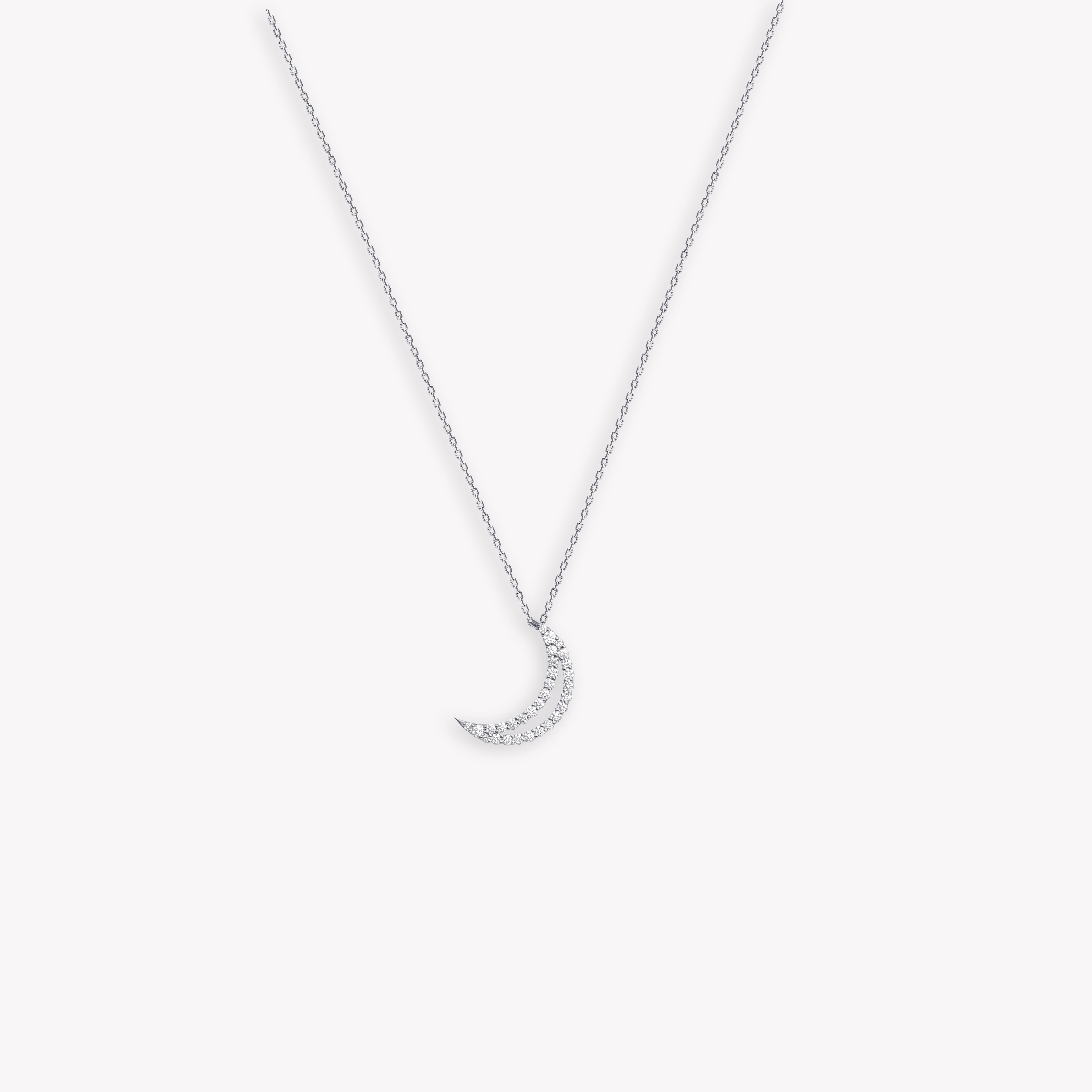 DIAMOND MOON PENDANT
