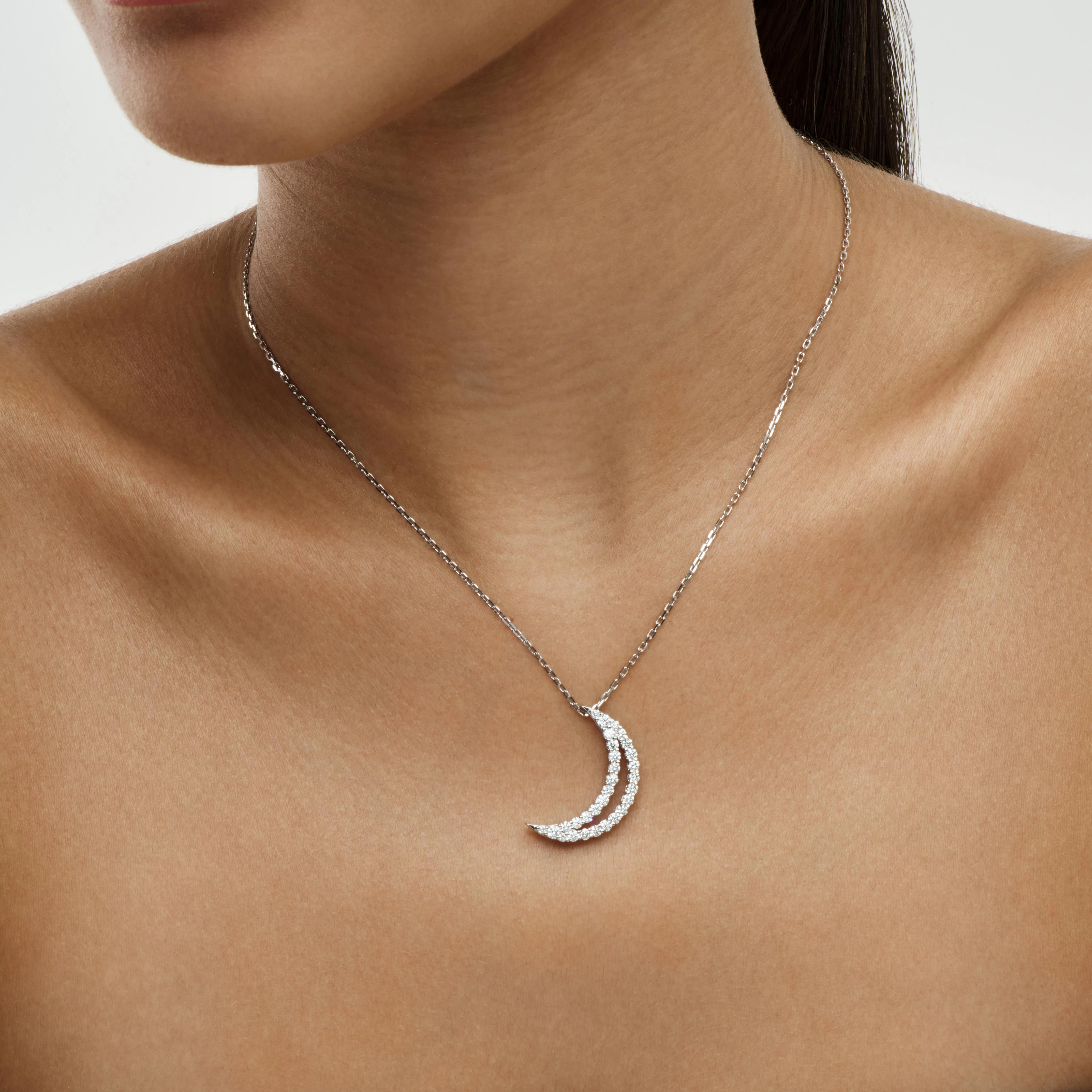 DIAMOND MOON PENDANT
