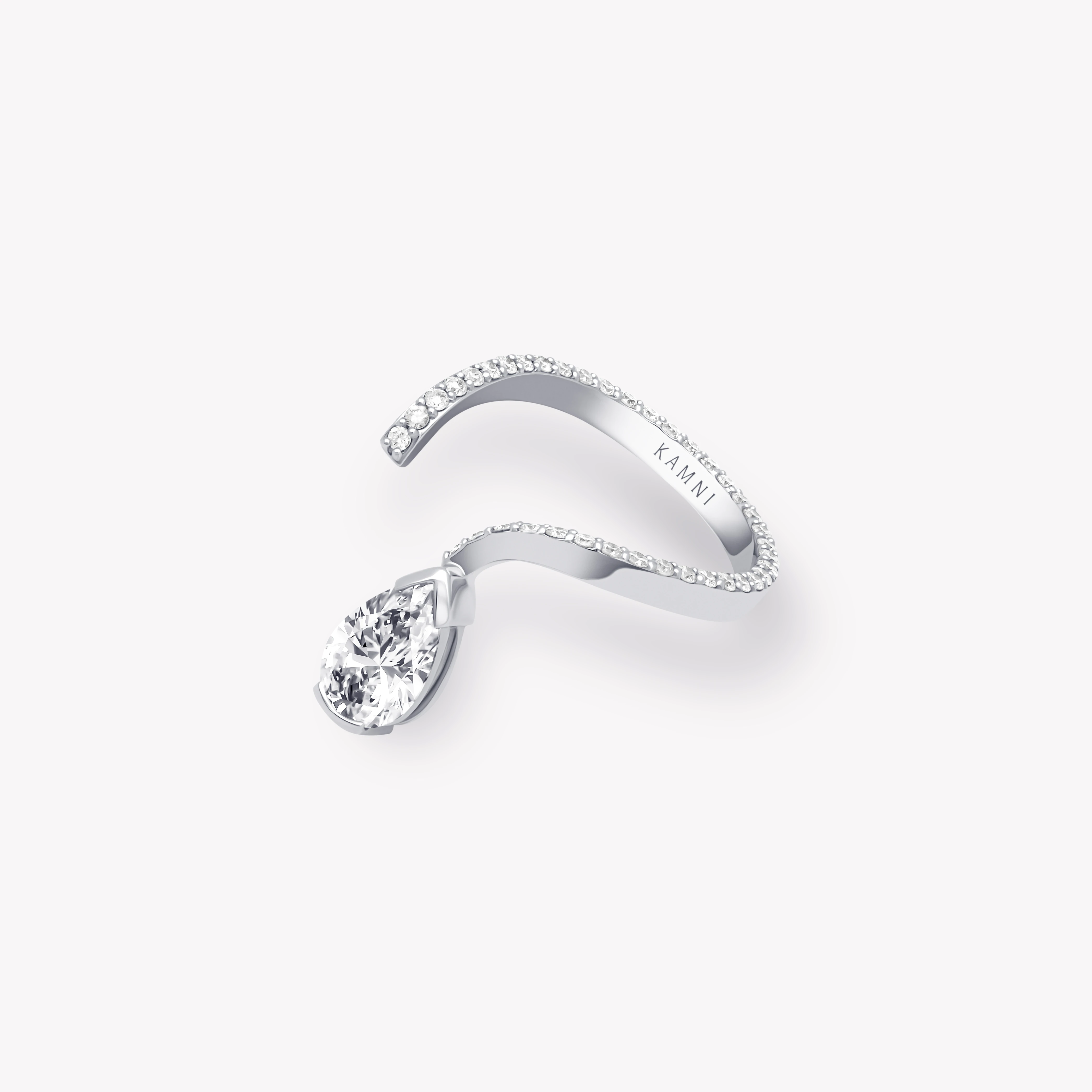 SNAKE OF LIGHT DIAMOND RING